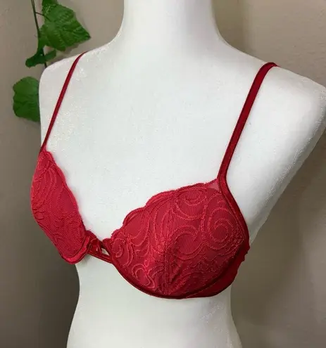 Vassarette  Red Sexy Lace Design Bra 34B