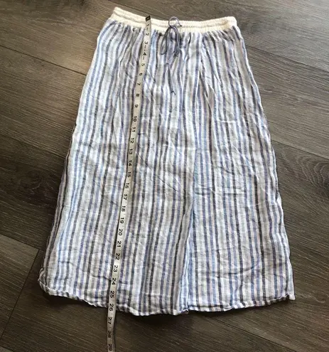 Sita Murt Knit Feelings Blue Stripe Knee Length Skirt Size 36 (2) (XS)