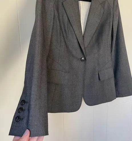 Anne Klein  grey wool blend blazer suit jacket stretch lined Women’s size 8P