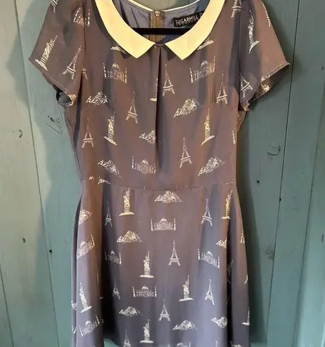 Sugarhill Boutique World Dress Blue/White, Size 8 Blue