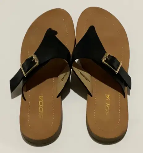 Soda Black Women's Sandal/flip flop size 9