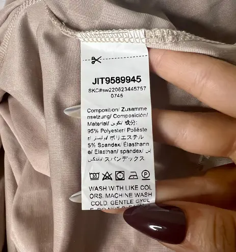 Boutique Champagne Gold Checkered Top