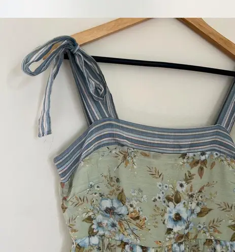 Sweet Wanderer Floral Striped Sleeveless Dress