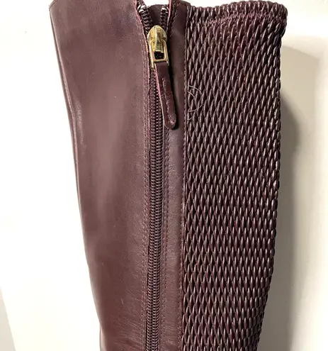 Sudini Fabiana Riding Leather Boot Burgundy Color New without Box size 6