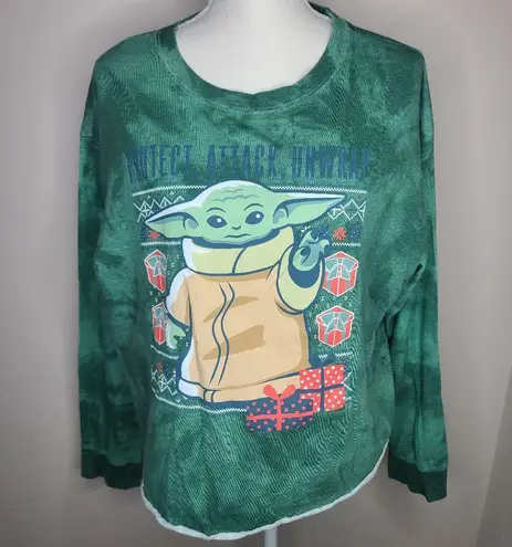 Star Wars Cropped Baby Yoda Christmas Top Size XXL