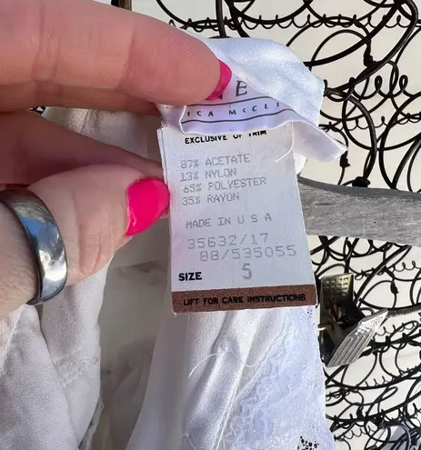 Gunne Sax 80s Poets Blouse Ruffles Satin Lace Long Sleeve Modest White Size 5