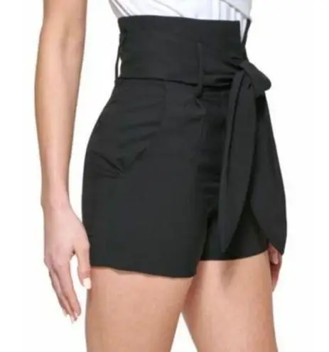 DKNY NWT Size 16 Black Cute  Women's Tie-Waist High Rise Shorts