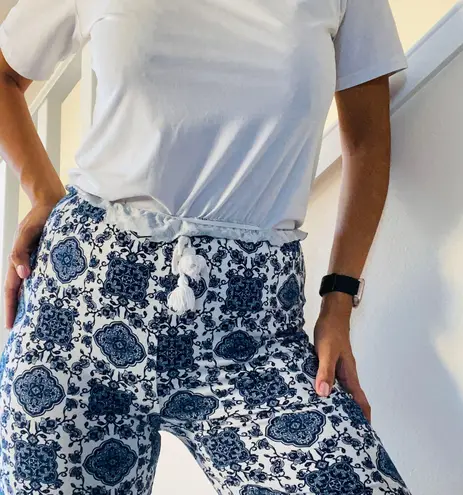 Boho Capri Pants Blue Size M