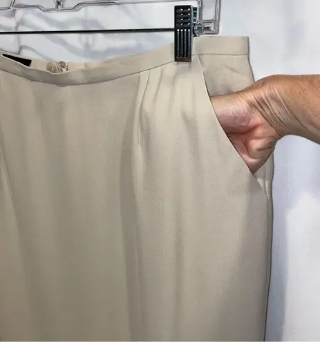 Giorgio Armani Y2K NWT silk skirt tan pencil size pockets sexy office date night