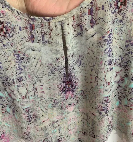 Violet+Claire Abstract Rose Sleeveless Blouse