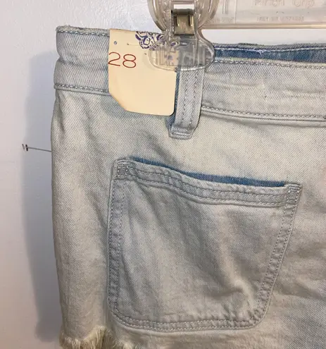 Anthropologie NWT  x Pilcro Denim Shortie Front Zip Five-Pocket Styling Shorts 28