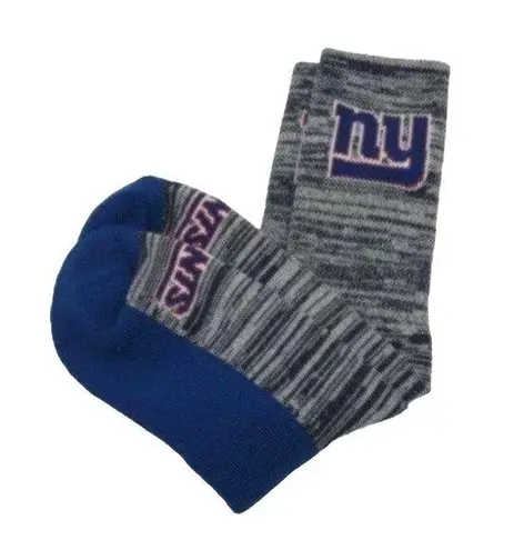 New York Giants Football Sporty Athletic Crew Style Socks Blue