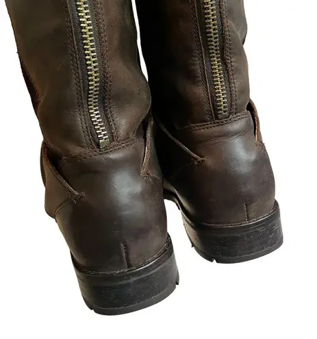 Olukai Holo Lio II Tall Brown Leather Boots Back Zip