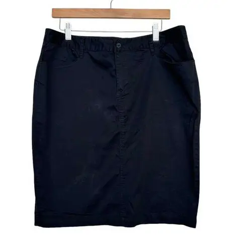 Norma Kamali Black Pencil Skirt Sz 14