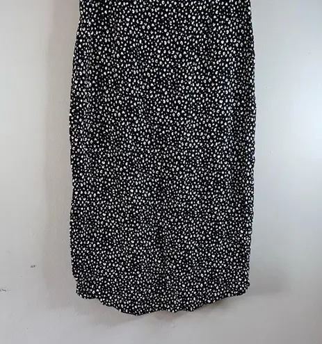 Urban Romantics Black Silver Wrap Midi Skirt