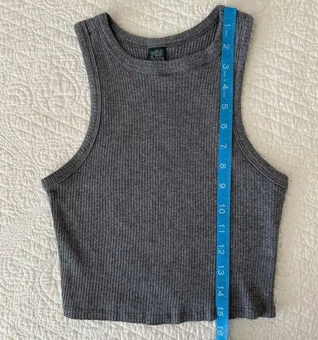 Wild Fable High Neck Cropped Racerback Gray Tank Top XS