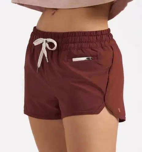 Vuori Clementine Lined 4" Shorts Small Chocolate Brown Athleisure Workout Run