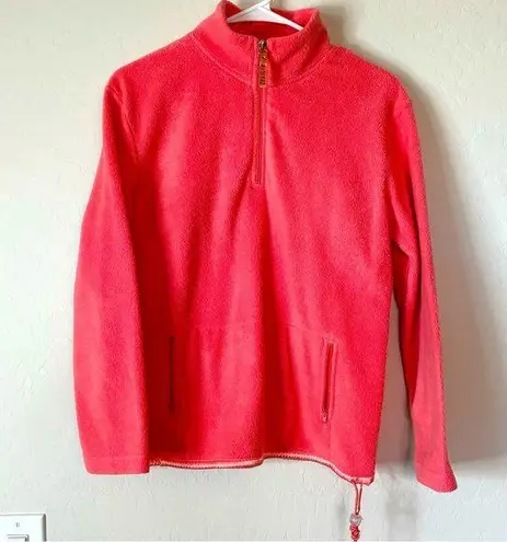 New York & Co. NY Jeans Women’s Coral Pink Fleece 1/4 Zip Pullover Size S