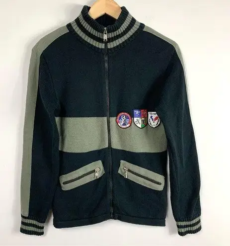 Rossignol JC de Castelbajac Zip Up Knit Patches Sweater Size L