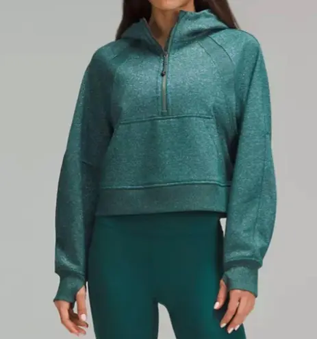 Lululemon  storm teal/silver scuba oversized half zipped hoodie spark size XS/S