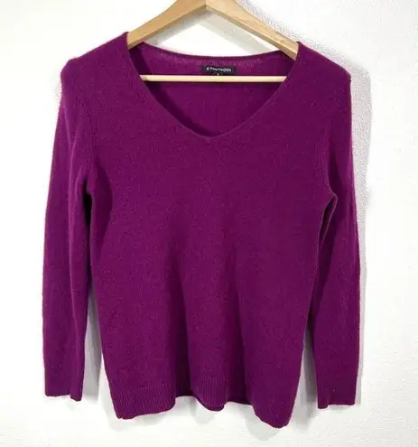 41 Hawthorn 100% Cashmere Sweater Womens Small Purple Long Sleeve Popover Preppy