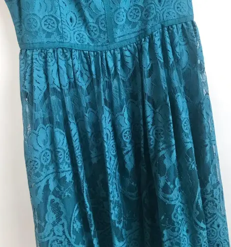 BB Dakota Women’s Emerald Green A Line Lace Dress