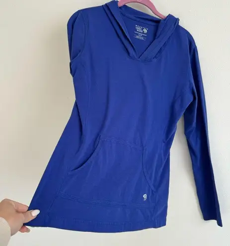 Mountain Hardwear Hooded Lightweight Long Sleeve Indigo Blue Top Size Small
