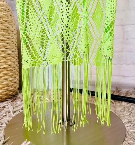 Boutique Lime Green Sheer Lace Skirt