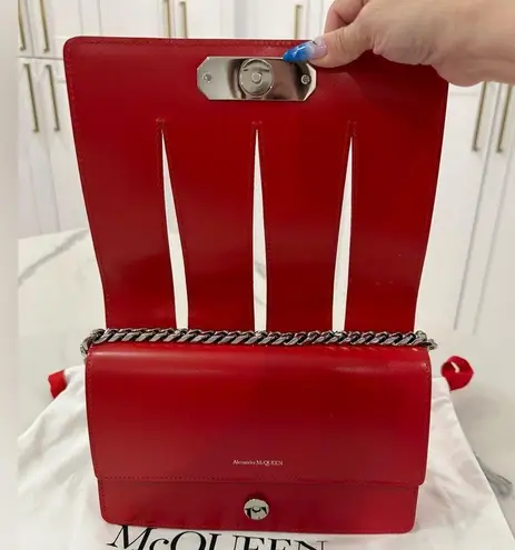 Alexander McQueen Slash Cutout Knuckle Calfskin
Shoulder Bag