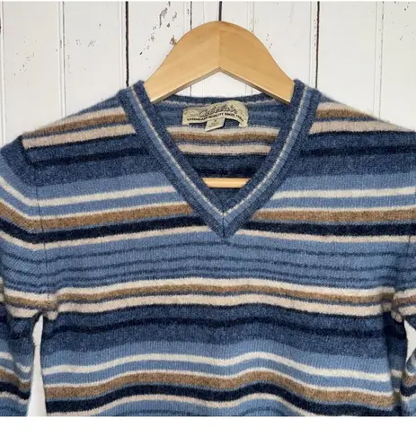 Cabela's Cabela’s Sweater Blue Tan Stripes Size S