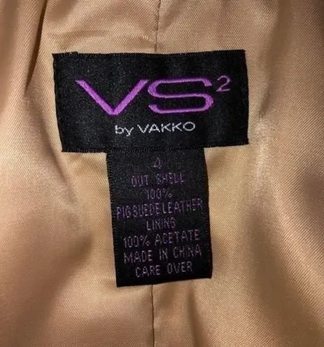 VS2 by Vakko Genuine Suede Skirt Camel Size 4