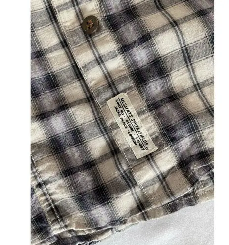ALLSAINTS Spitalfields Parson Button Down Plaid Women Shirt Size 8 Western Rodeo