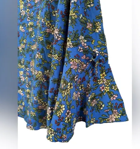 Bershka BSK GIRL Floral Cold Shoulder Blouse Size L Bell Sleeve Chiffon