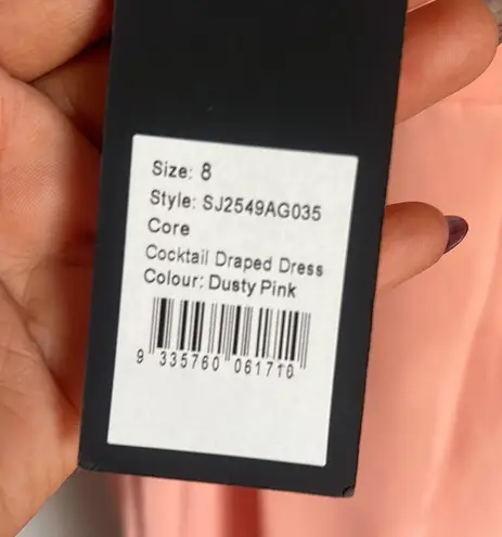 Shona joy NEW Core Cocktail Draped Dress in Dusty pink