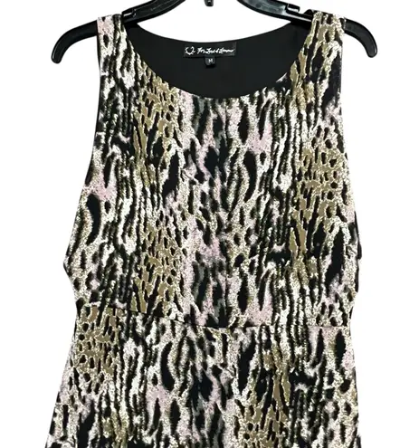 For Love & Lemons Y2K Maxi Dress M Black Pink Leopard Sleeveless Boho Mob Wife Size M