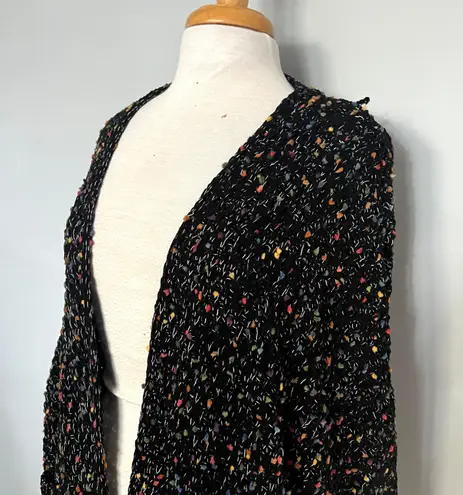Haptics Black Colorful Pom Pom Cardigan Sweater Size 2X