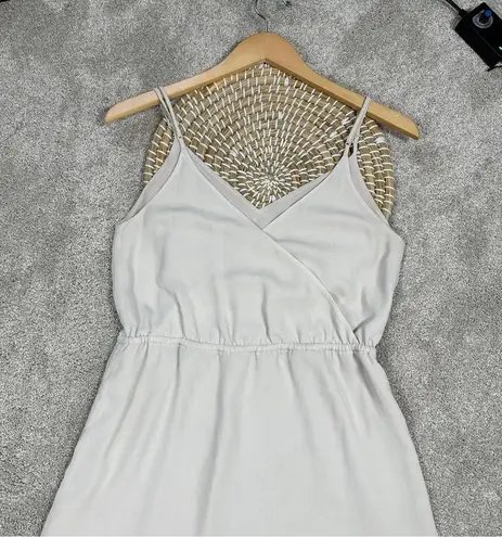 Babaton Aritzia Casimir Mini Dress Sleeveless V-Neck Light Beige Off White S
