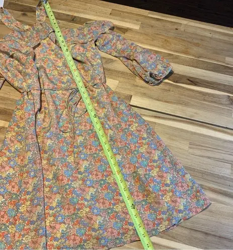 Madewell NWT  Silk Forsythia Cold-Shoulder Dress in Prairie Blossoms 14