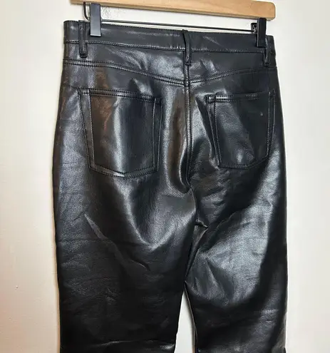 Wilfred Free Wilfred- The Melina Flare Pant Black Vegan Leather High-Rise