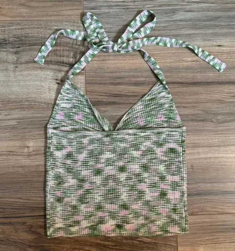 Garage Green and Pink Halter Top