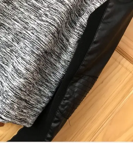 Sebby draped multi media space-dye tweed Moto jacket size small