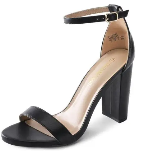 Dream Paris DREAM PAIRS Women's Hi-Chunk High Heel Pump in Black, Size 7.5