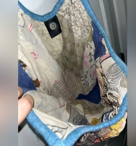 Tangerine NWT Temple Mixed Fabric Patched Boho Shoulder Mini Bag