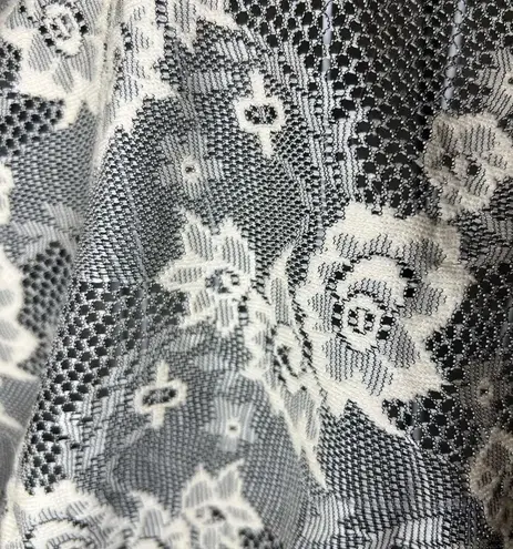 R. Marks Women's Sheer Lace Top Size S/M Gray