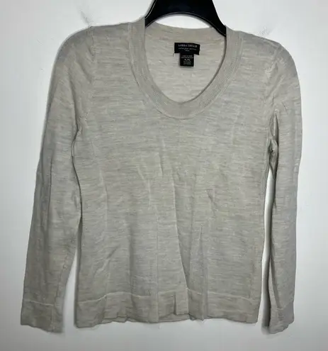 Lord & Taylor 100% merino wool sweater women’s size large petite natural fibers Tan