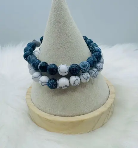 Duo Marble Ceramic Beaded Bracelet