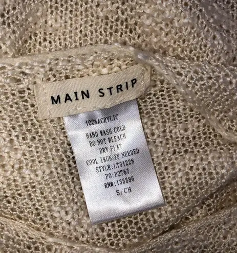 Main Strip size small ivory lightweight lightly sheer sweater
