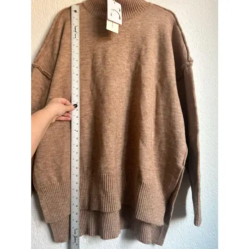 Commense Reverse Seam Hi Low Side Slit Oversized Sweater XL NWT