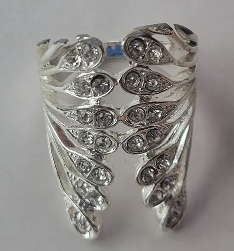 Vintage Bat Wing Unbranded Statement Ring Silver