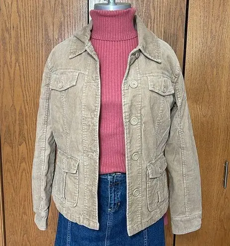 Sonoma  Corduroy and Plaid Quilted Jacket Size M